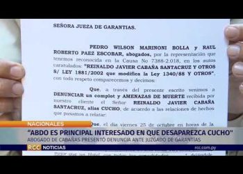 “ABDO ES EL PRINCIPAL INTERESADO EN QUE DESAPAREZCA CUCHO"